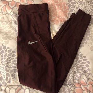 Metallic Maroon Leggings